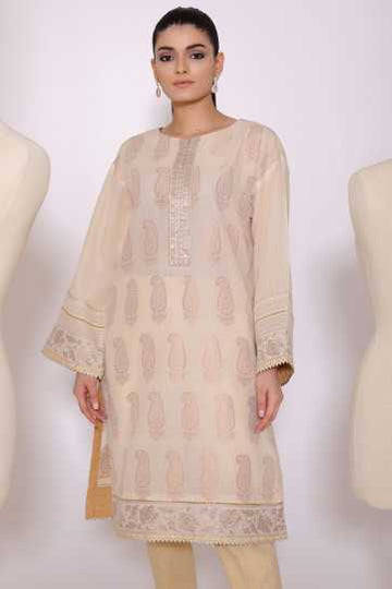 AlKaram Dyed Jacquard Kurti C2G-19 Pret 2021